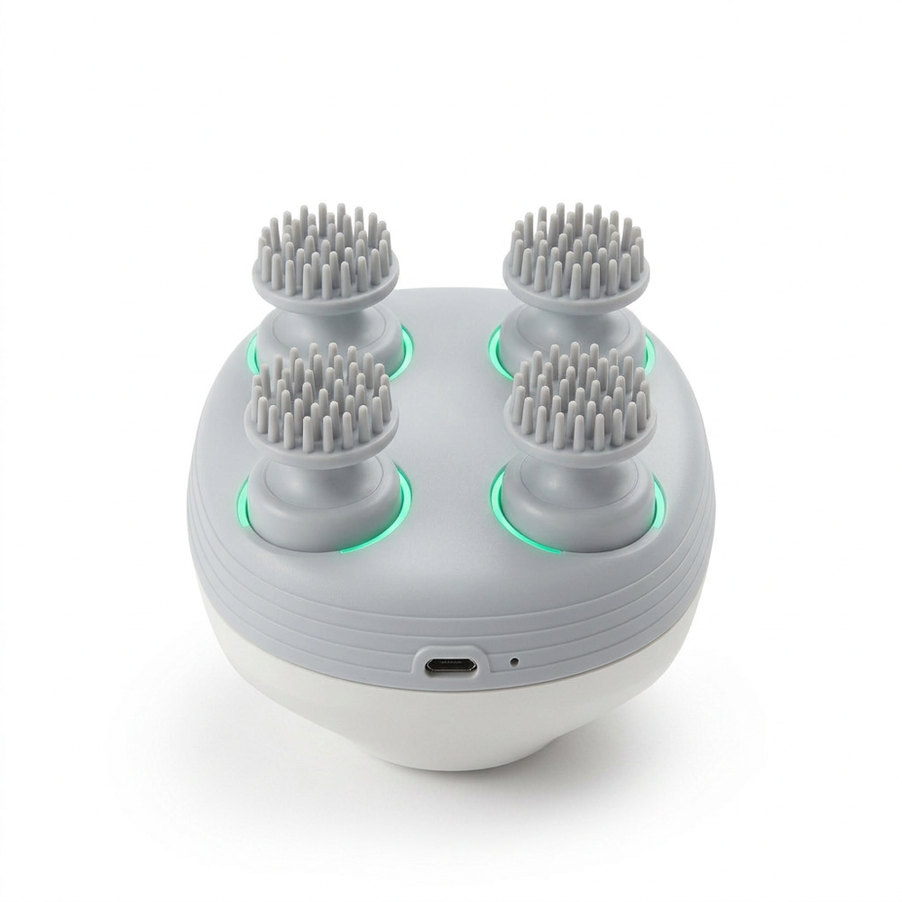 AuraCrown™ · Masajeador Eléctrico de Cuero Cabelludo