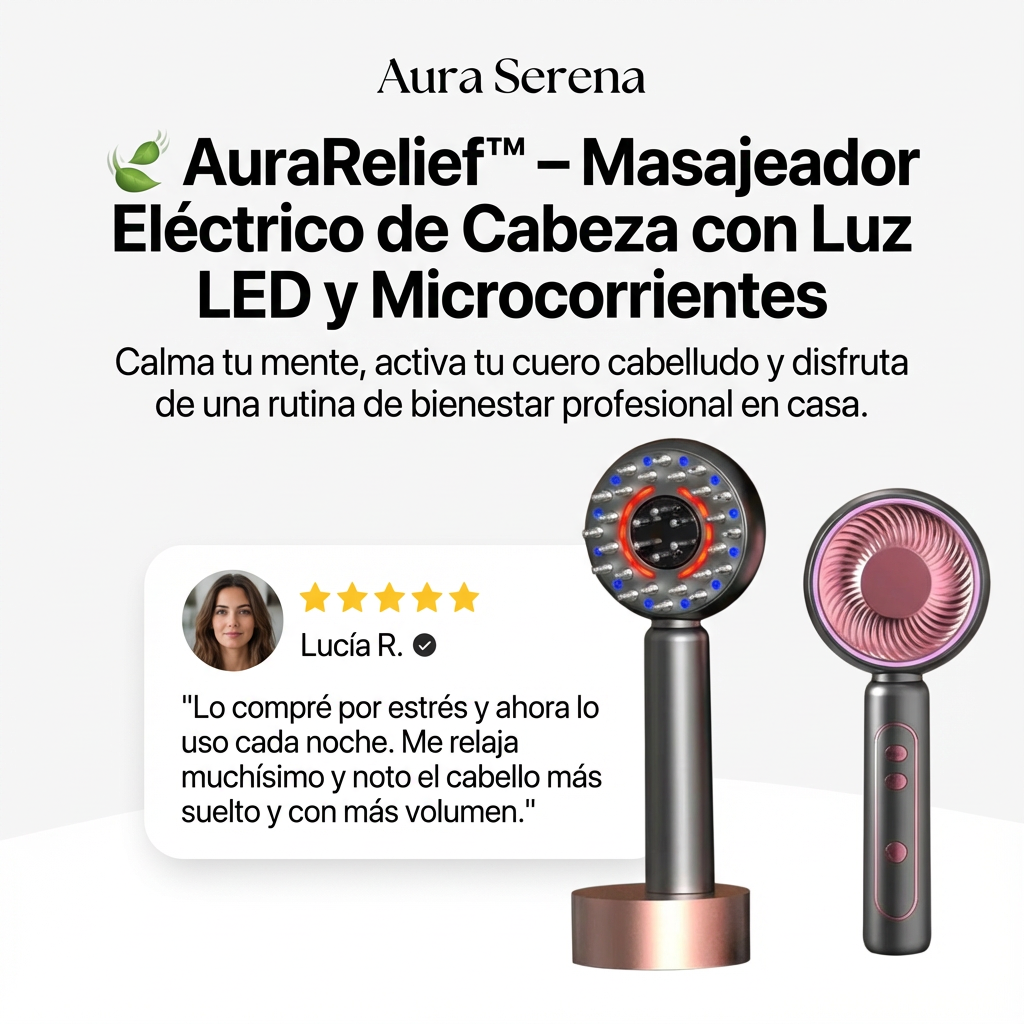 AuraScalp Masajeador Capilar Eléctrico