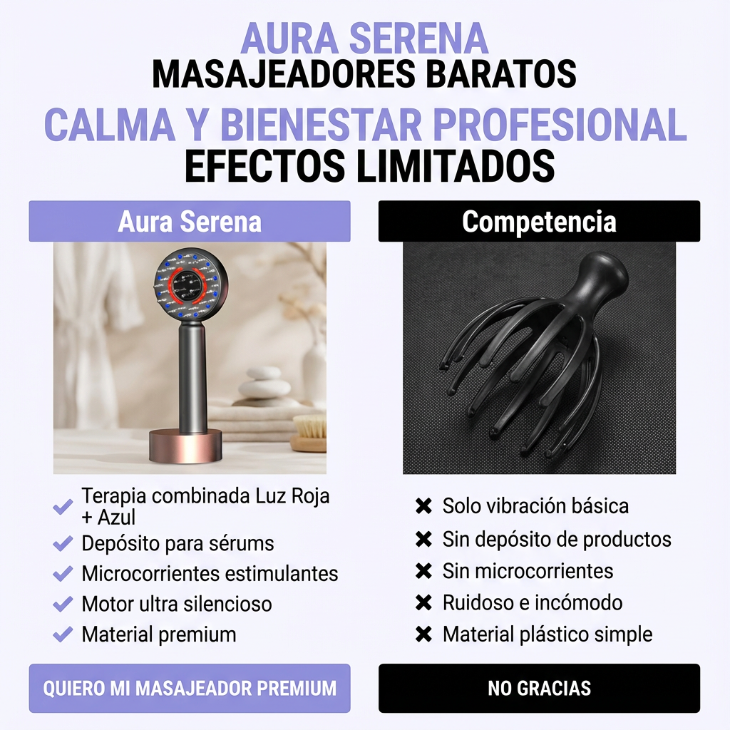AuraScalp Masajeador Capilar Eléctrico