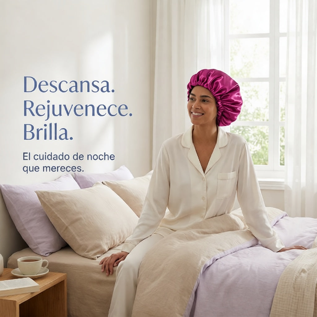 AuraSilk Gorro de Satén Nocturno (2-Pack Ajustable)