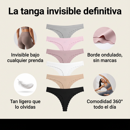 AuraPetal Thong™ – Tanga Invisible Ondulado 360°