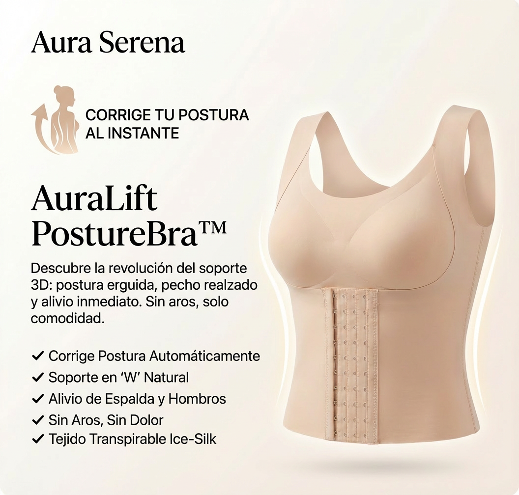 AuraLift PostureBra™ – Sujetador Corrector de Postura 3D