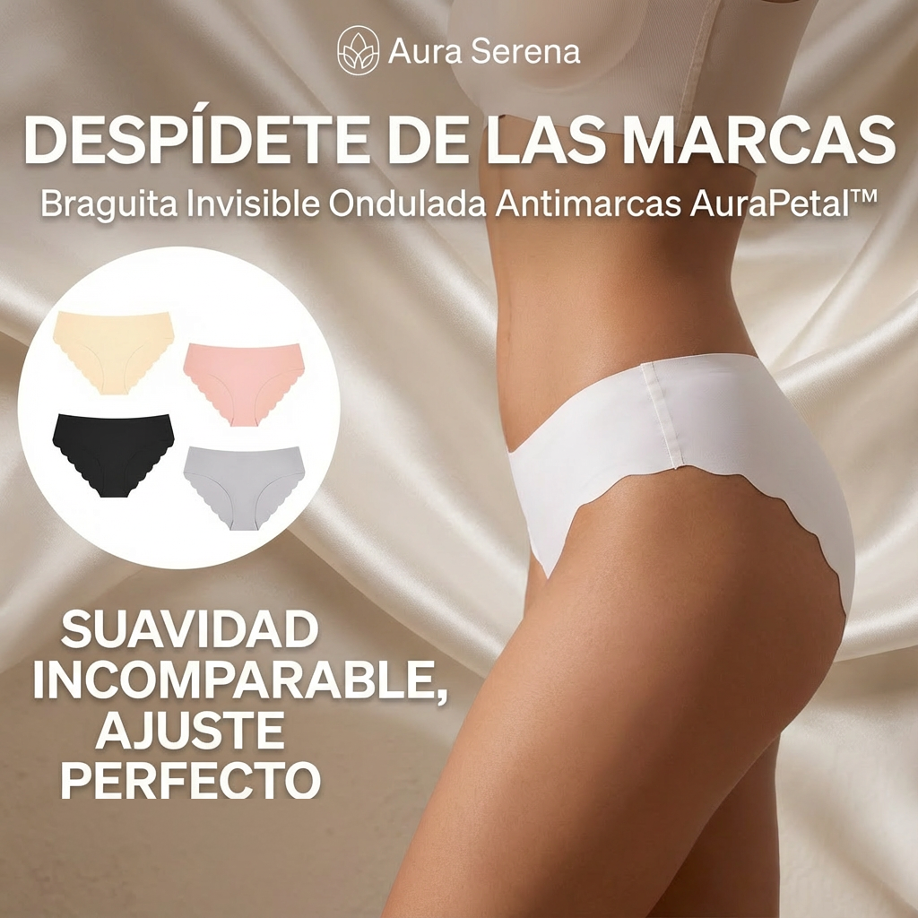 AuraPetal™ – Braguita Invisible Ondulada Antimarcas