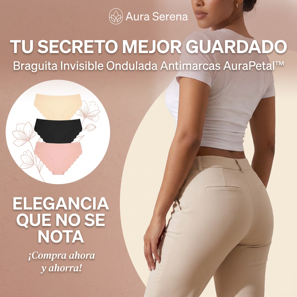 AuraPetal™ – Braguita Invisible Ondulada Antimarcas