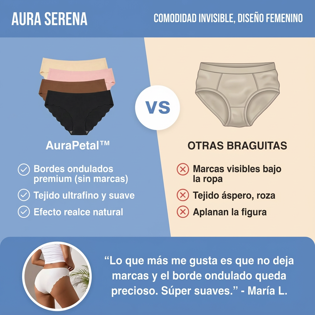 AuraPetal™ – Braguita Invisible Ondulada Antimarcas
