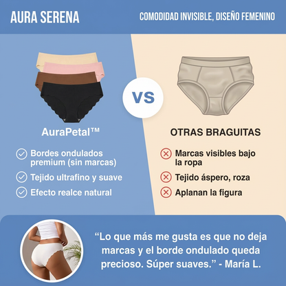 AuraPetal™ – Braguita Invisible Ondulada Antimarcas