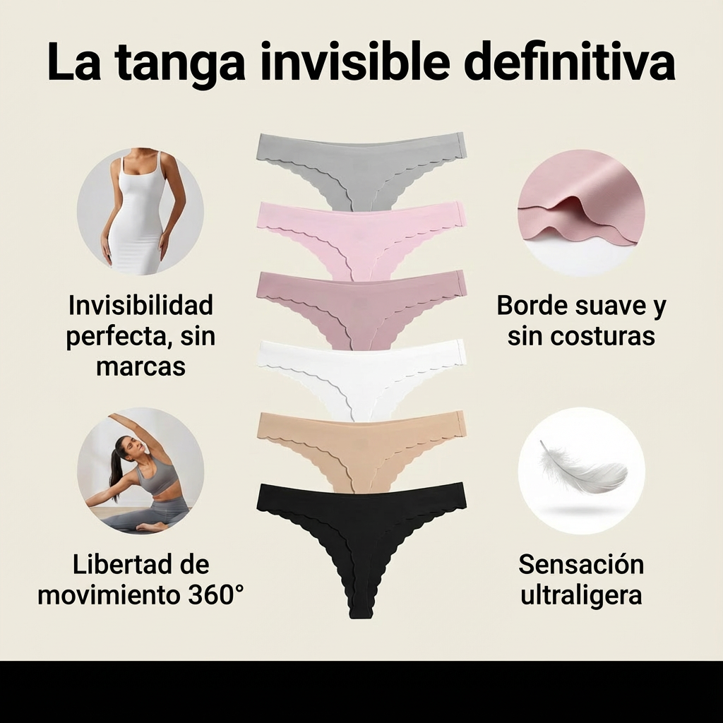 AuraPetal Thong™ – Tanga Invisible Ondulado 360°