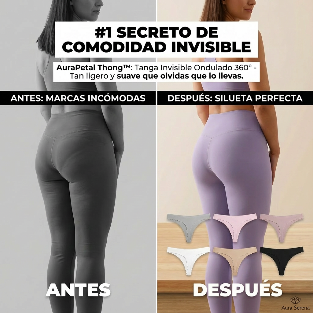 AuraPetal Thong™ – Tanga Invisible Ondulado 360°