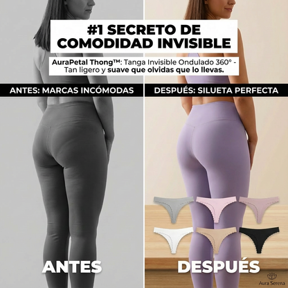 AuraPetal Thong™ – Tanga Invisible Ondulado 360°