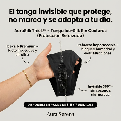 AuraSilk Thick™ – Tanga Ice-Silk Sin Costuras (Protección Reforzada)