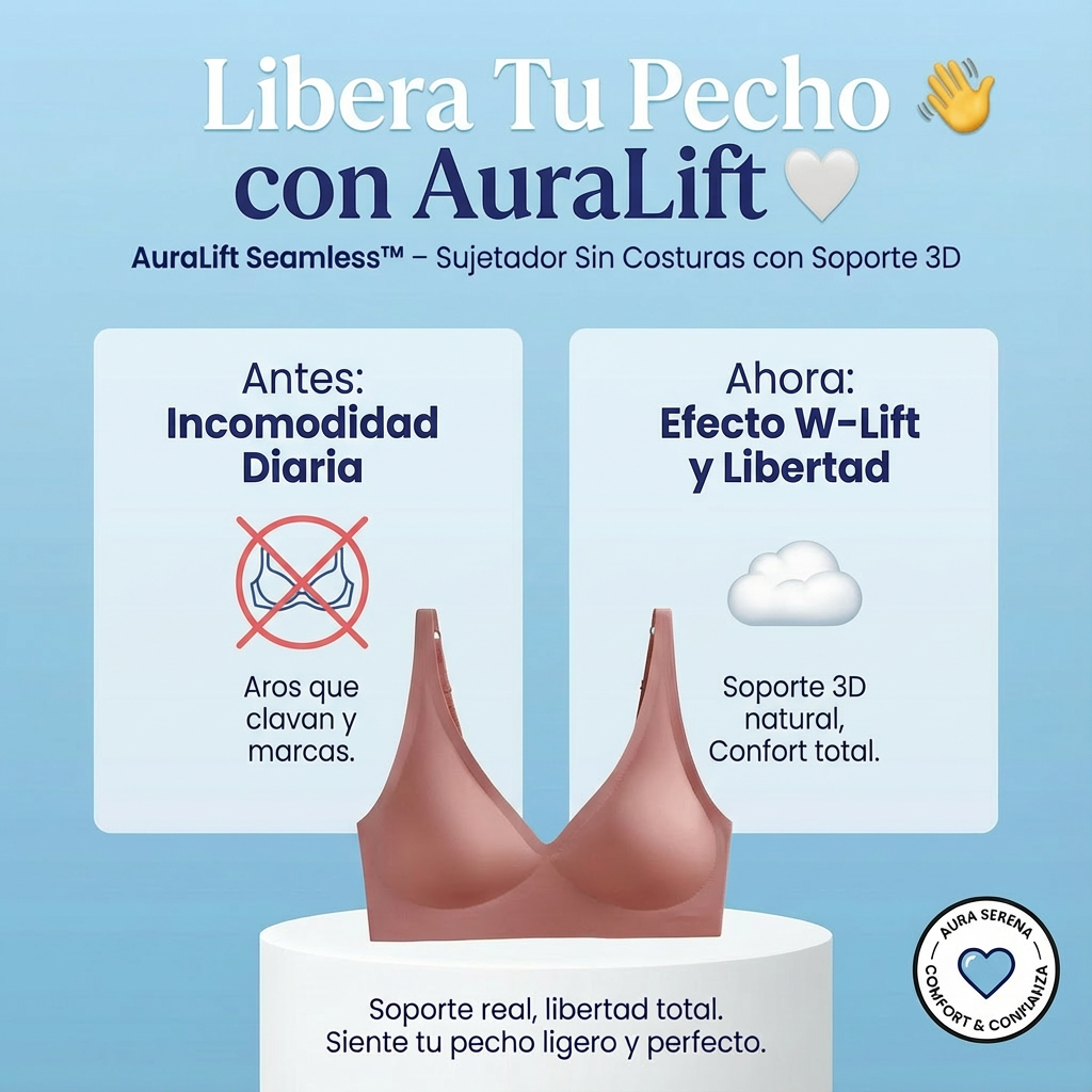 AuraLift Seamless™ – Sujetador Sin Costuras con Soporte 3D