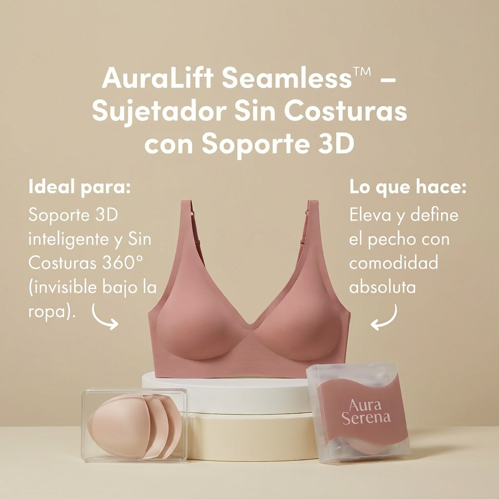 AuraLift Seamless™ – Sujetador Sin Costuras con Soporte 3D