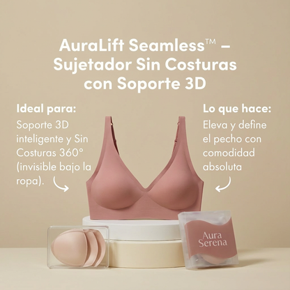 AuraLift Seamless™ – Sujetador Sin Costuras con Soporte 3D