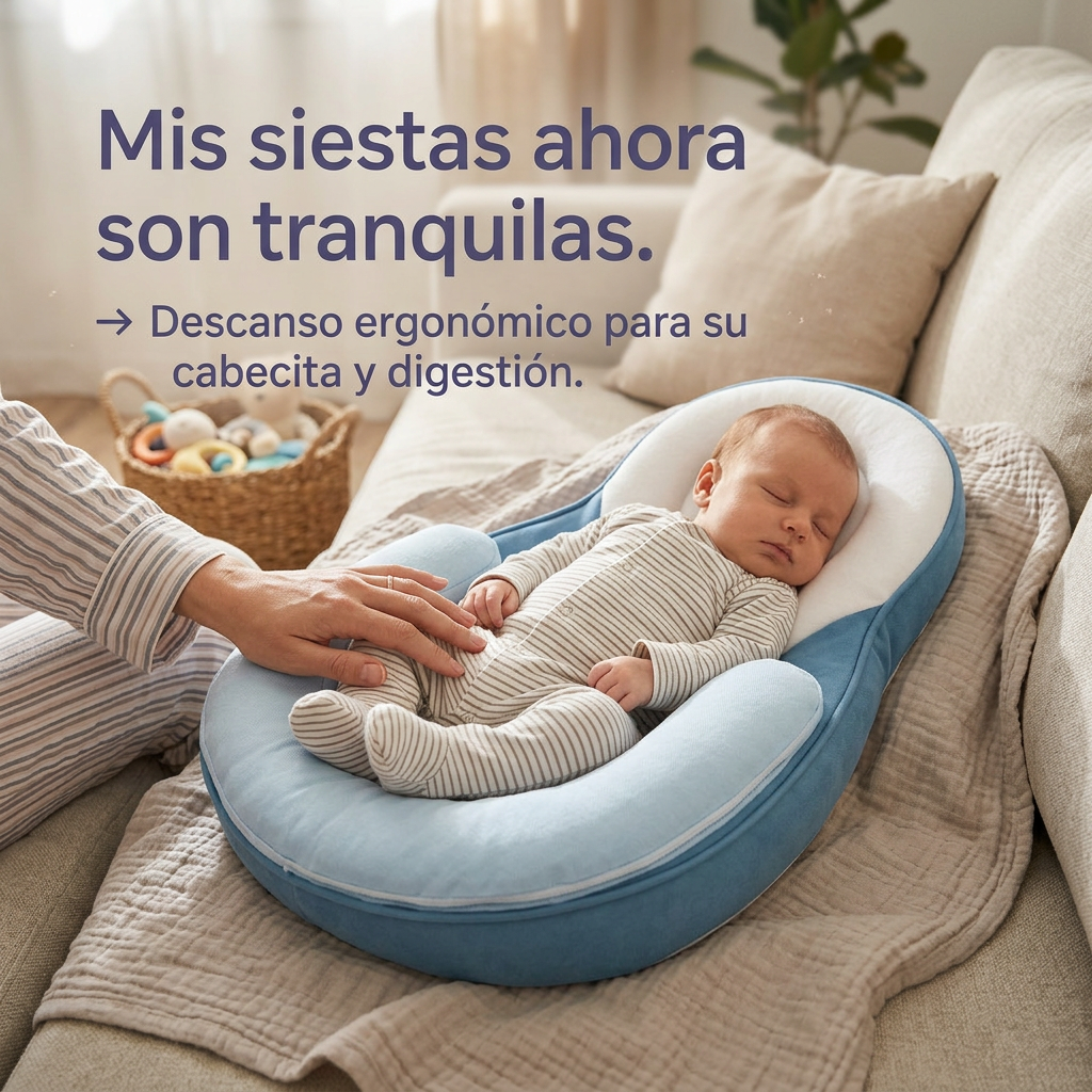 AuraNest™ Almohada Antivuelco para Bebé