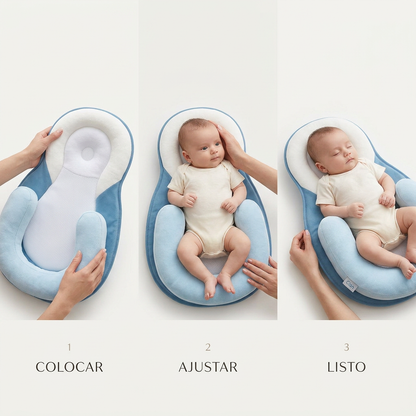 AuraNest™ Almohada Antivuelco para Bebé