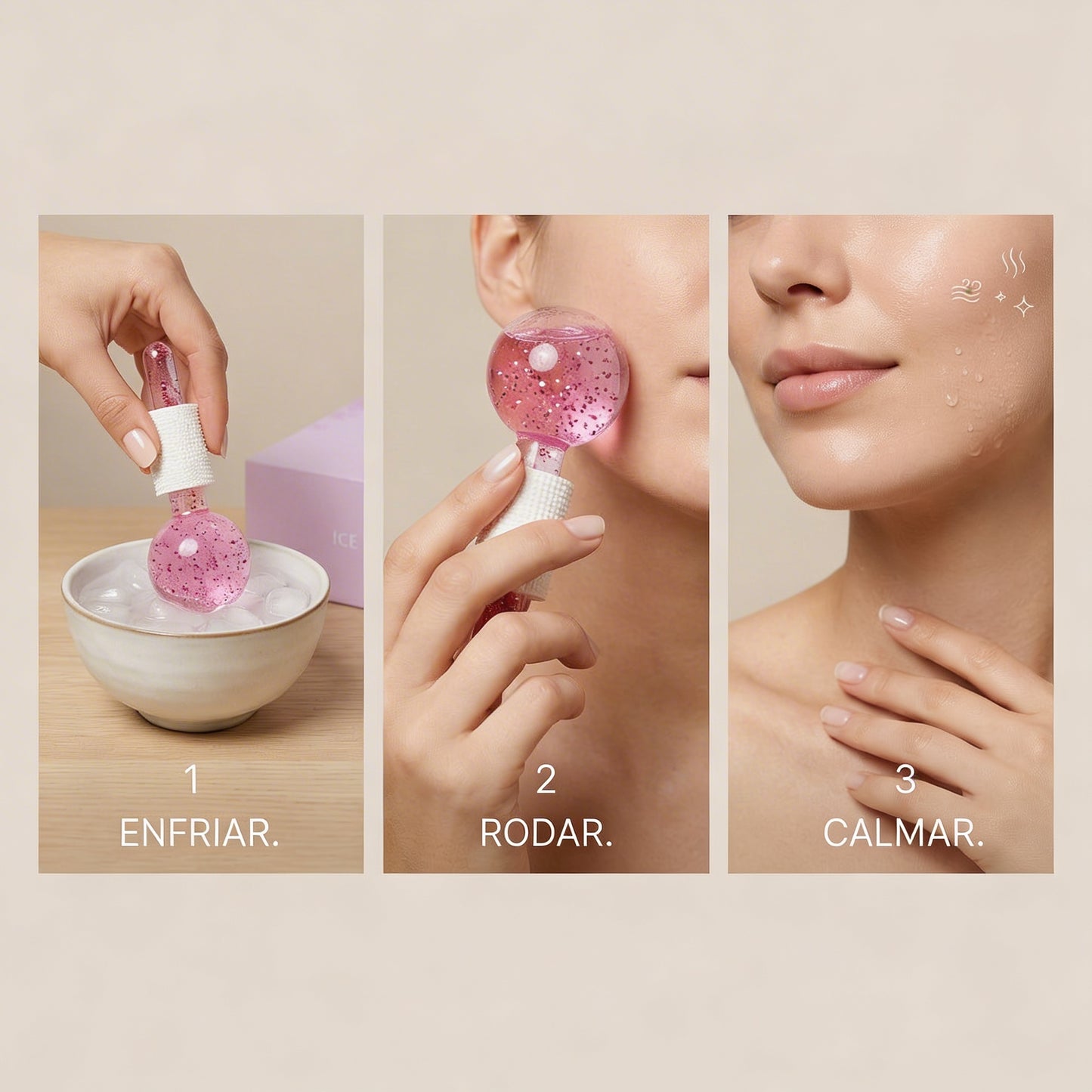AuraWave™ Masajeador facial Crystal Ice