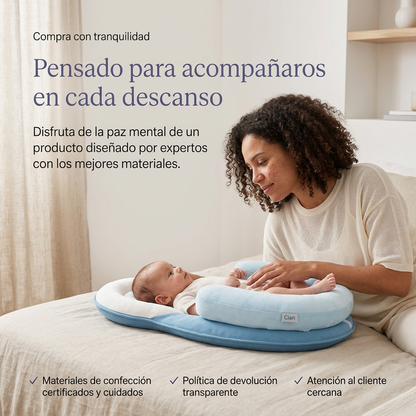 AuraNest™ Almohada Antivuelco para Bebé