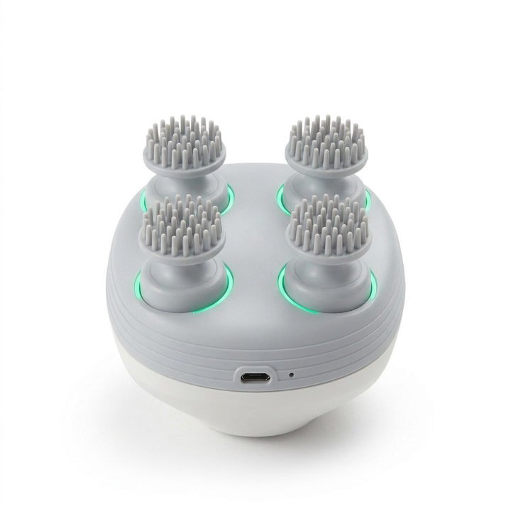 AuraCrown™ · Masajeador Eléctrico de Cuero Cabelludo