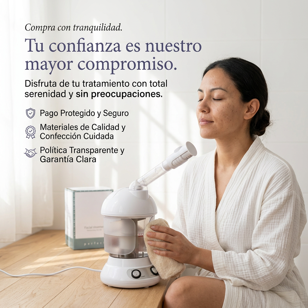 AuraSteam™ Vaporizador facial iluminador