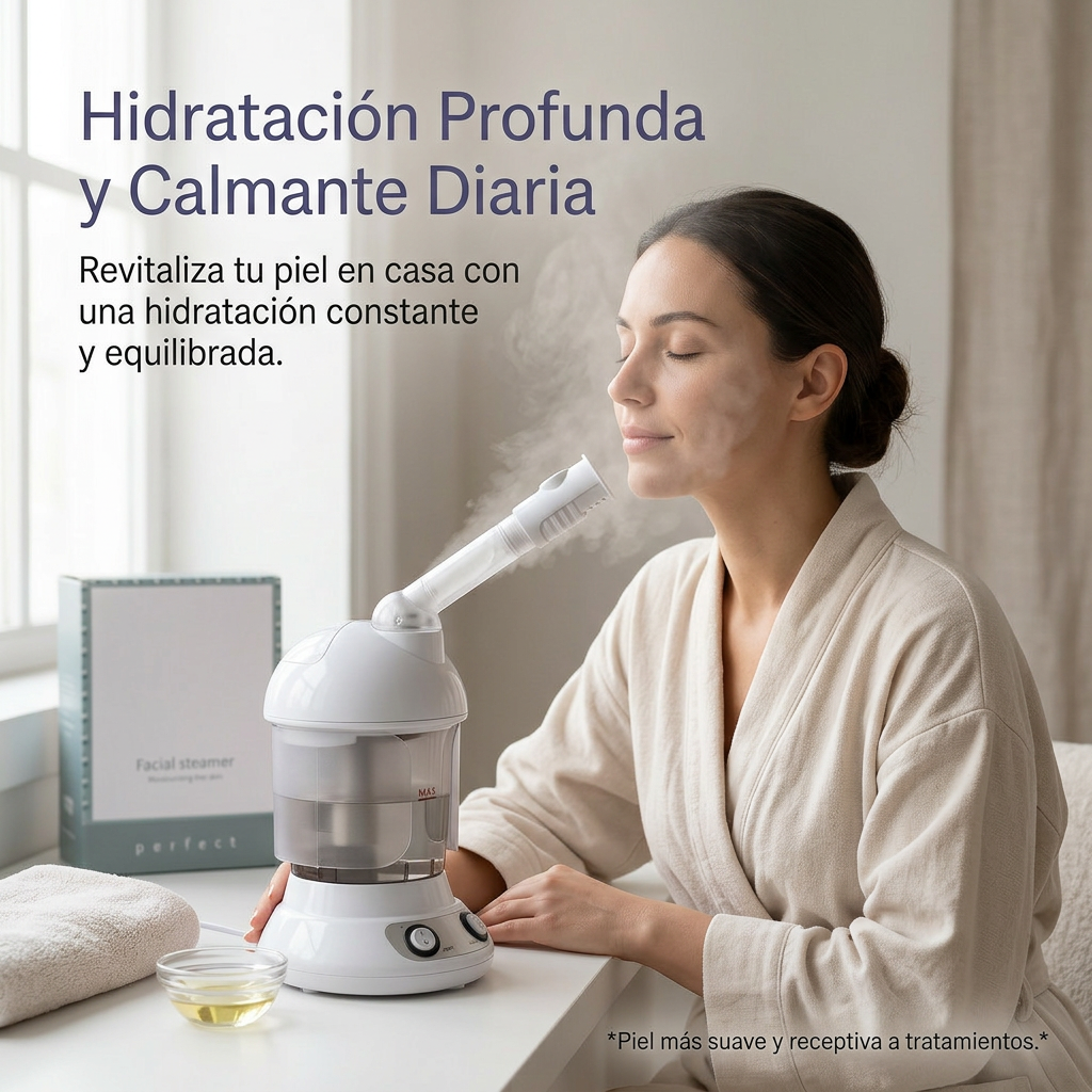 AuraSteam™ Vaporizador facial iluminador