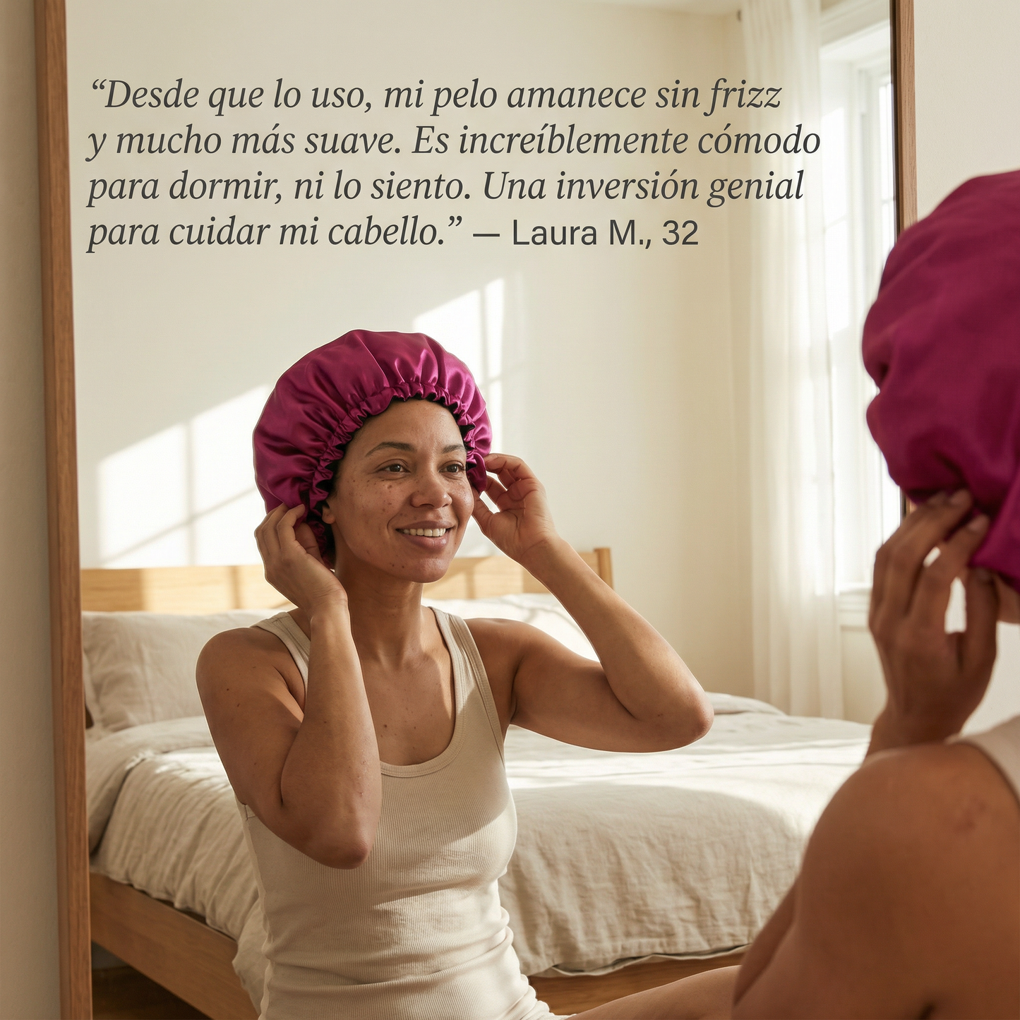 AuraSilk Gorro de Satén Nocturno (2-Pack Ajustable)