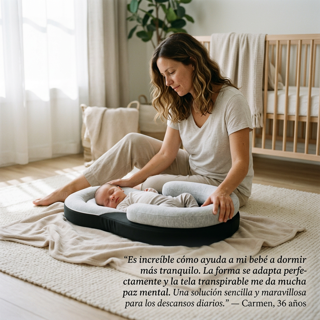 AuraNest™ Almohada Antivuelco para Bebé