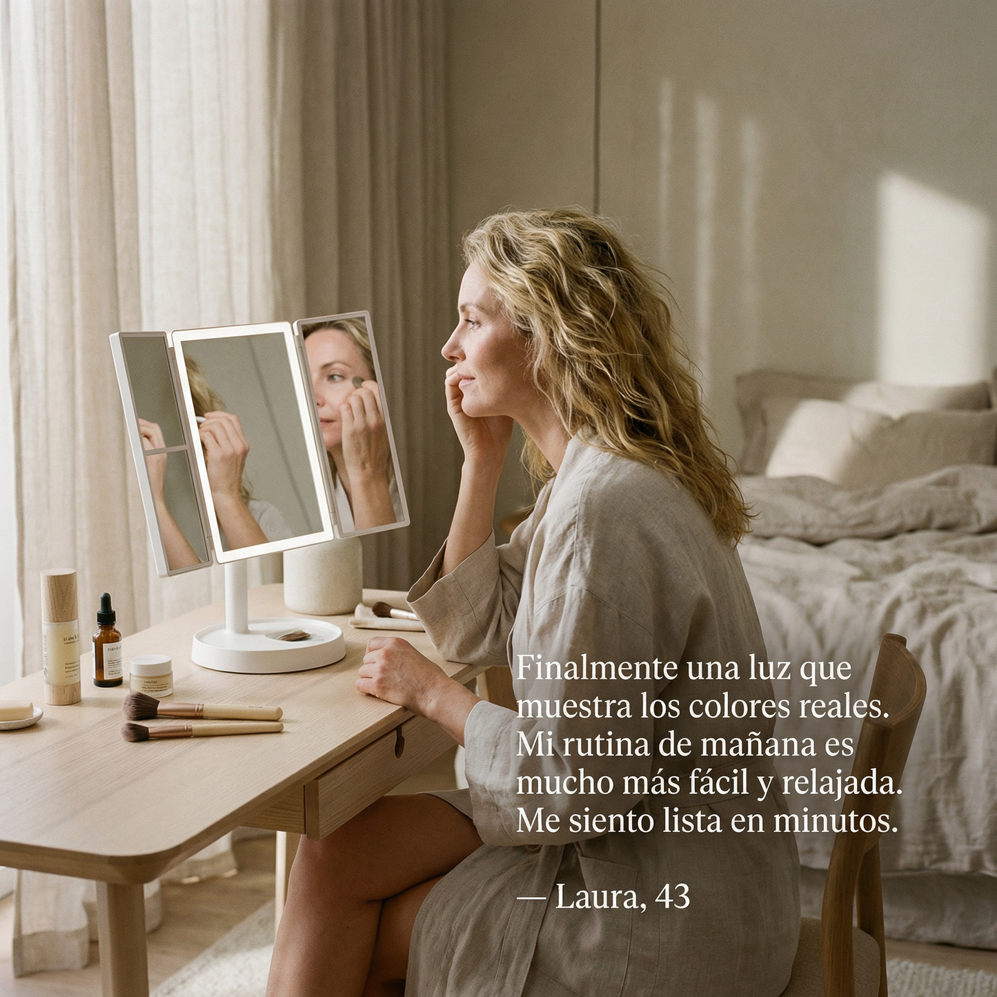 AuraMirror™ Espejo Triple LED