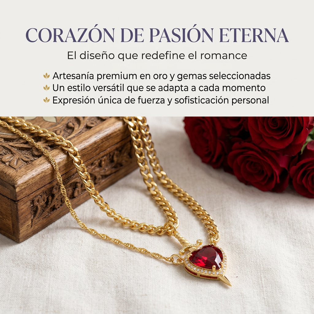 AuraFierce™ Collar Corazón Valiente