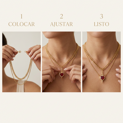 AuraFierce™ Collar Corazón Valiente