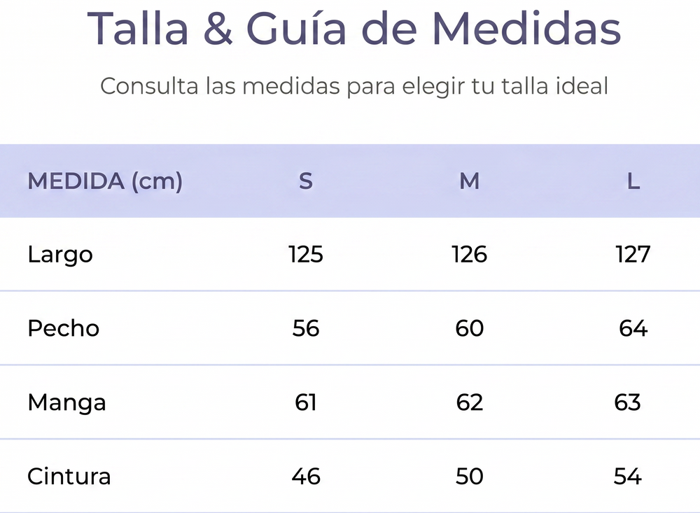 Guía de tallas de Lunara Knit – Estilo clásico y silueta moderna