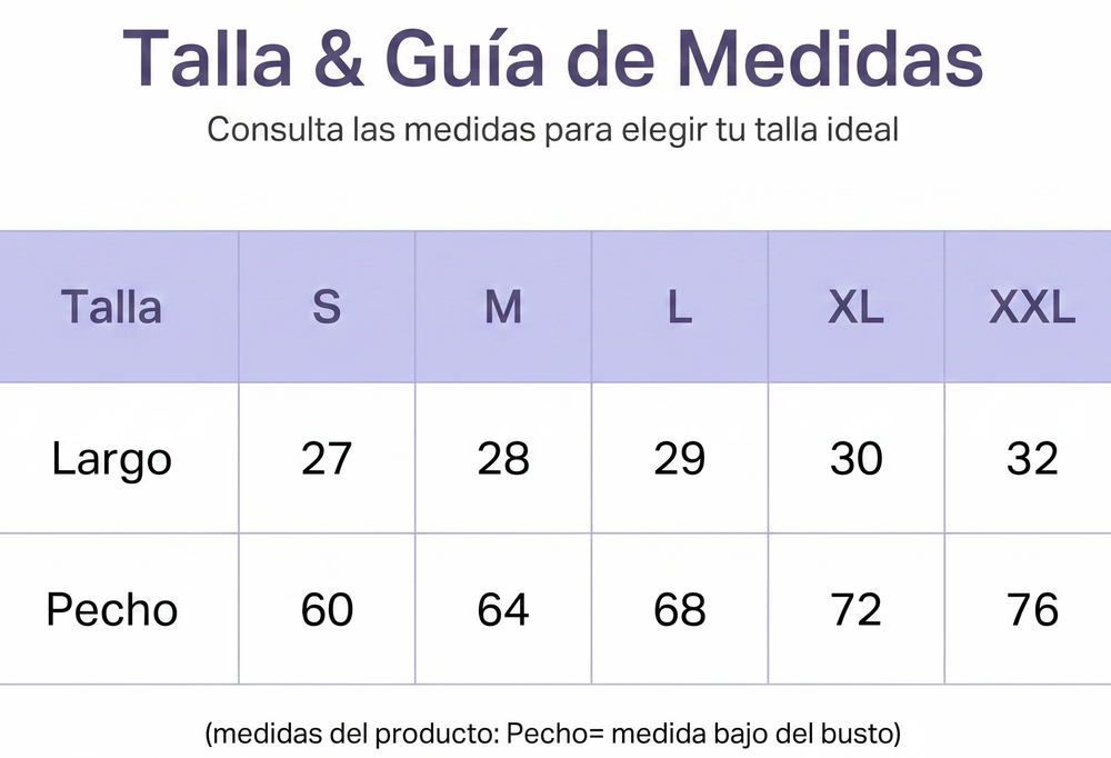 Size guide for AuraLift Seamless™ – Seamless Bra with 3D Support
